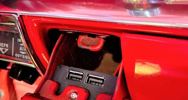 hidden in the ashtray usb charger for classic cars