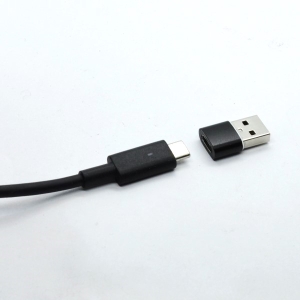 Adapter plug to connect USB-C cable to USB port